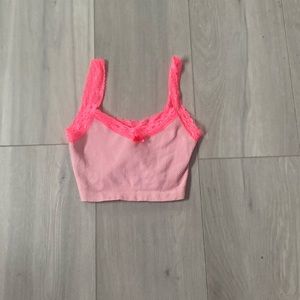 Hollister Pink Laced Tank Top